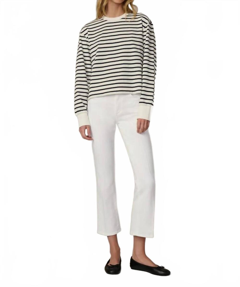 NEW JOE'S JEANS callie high rise cropped bootcut jeans in white